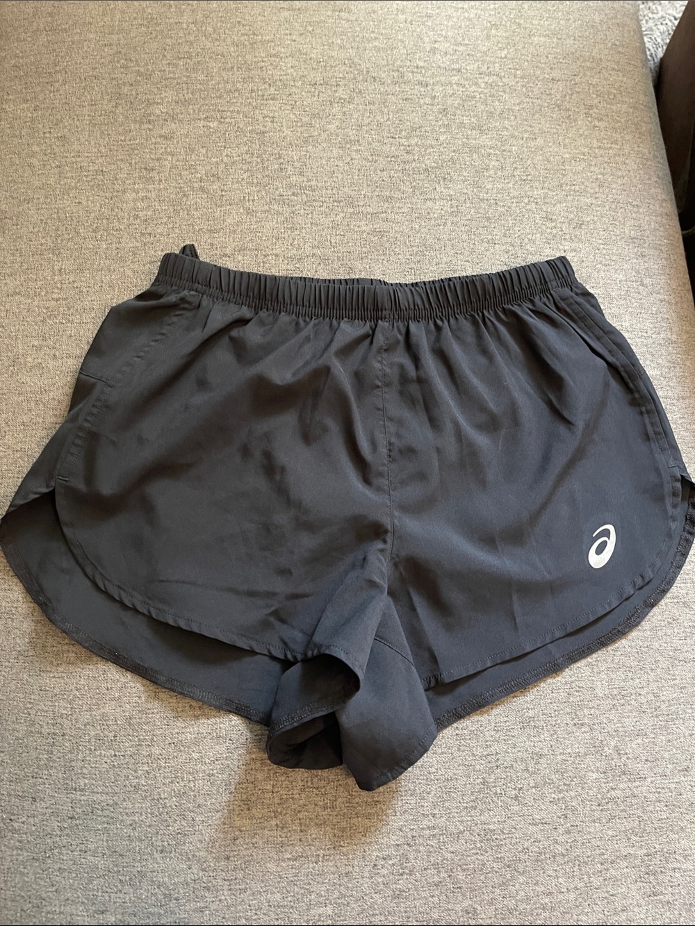 Asics Black Women's Athletic Running Shorts with Reflective Logo